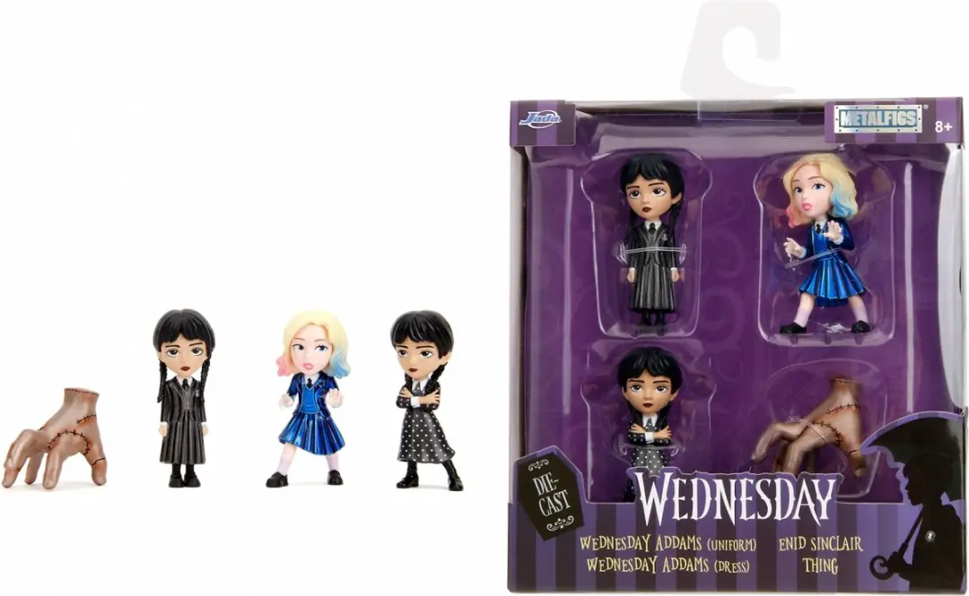 Jada Toys Wednesday Nano Metalfigs 4-Pack - 4 cm - afbeelding 2 van 6
