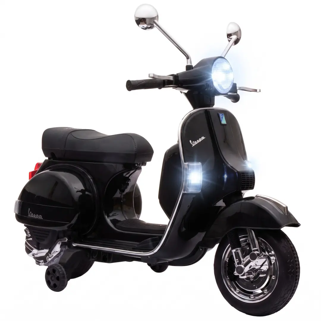 AIYAPLAY Electric Ride-on Motorcycle-Kunststoff, Metall-107L x 51B x 80H cm-Schw