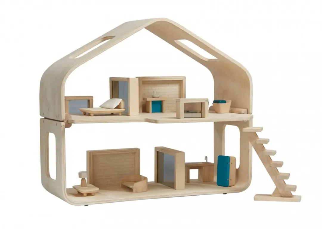 Plan Toys modern poppenhuis.