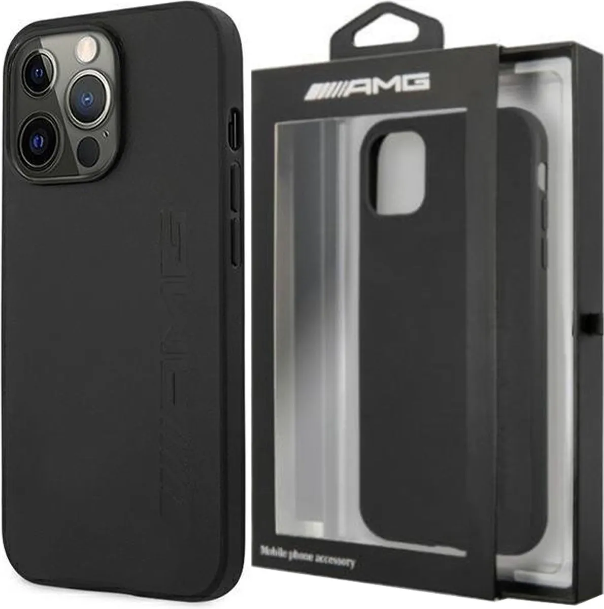 Mercedes-Benz iPhone 12 Pro Max Hoesje - Effen Zwart