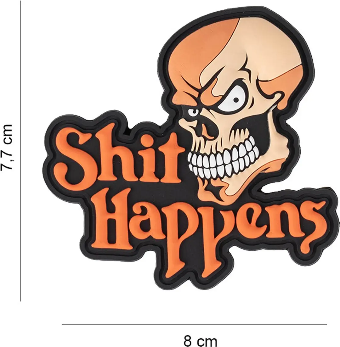 Embleem 3D PVC Shit Happens #6066