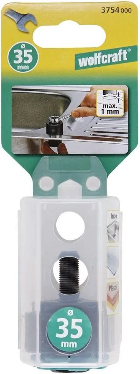Wolfcraft Gatenpons 35mm - Metaal/Aluminium - 3754000