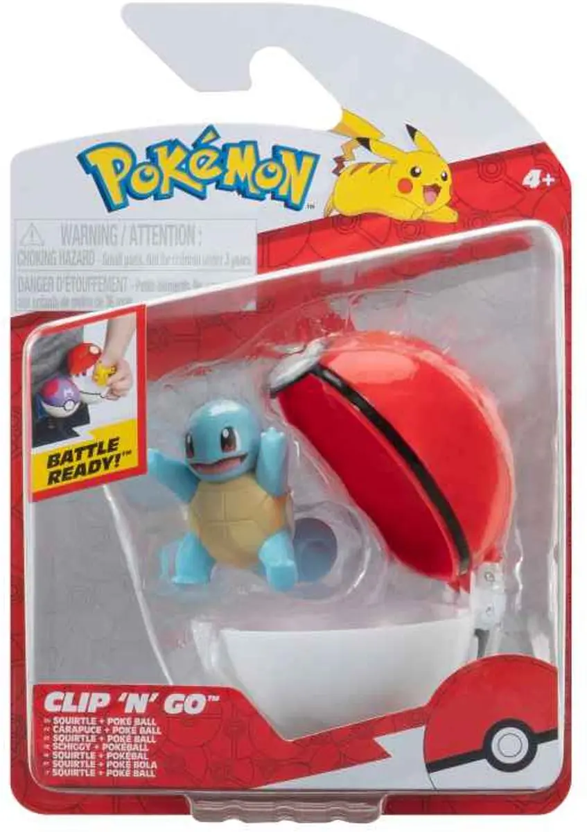 Pokémon Clip'n'Go Poké Balls Squirtle #3 & Mini-Figuur