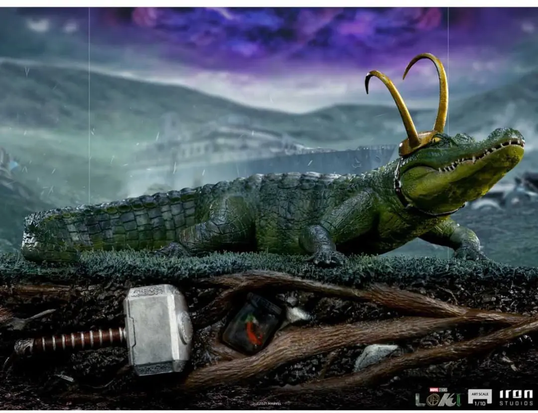Marvel Loki Alligator 1:10 Statue - Groen - afbeelding 4 van 6