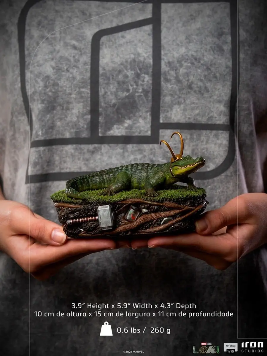 Marvel Loki Alligator 1:10 Statue - Groen - afbeelding 2 van 6