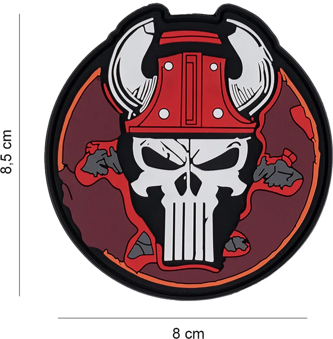 Embleem 3D PVC Punish skull bull #6117