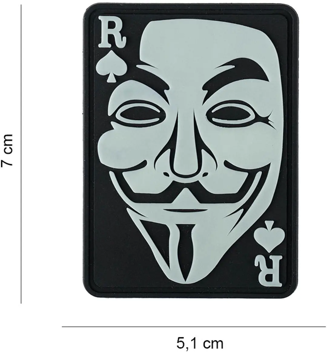 Embleem 3D PVC Ace of Spades Anonymous Glow in the dark#7080