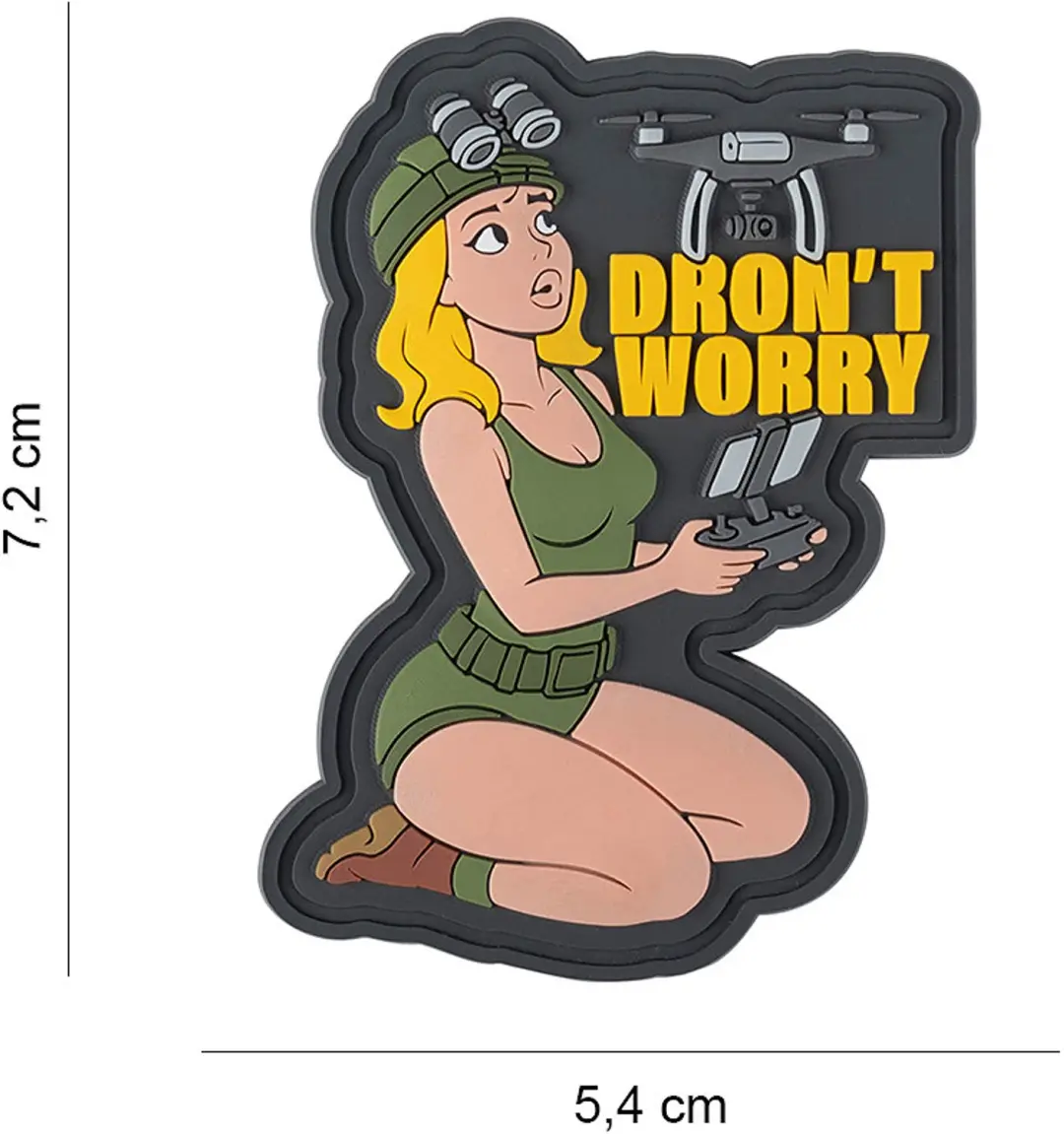 Embleem 3D PVC Blonde girl Dron't Worry #8011
