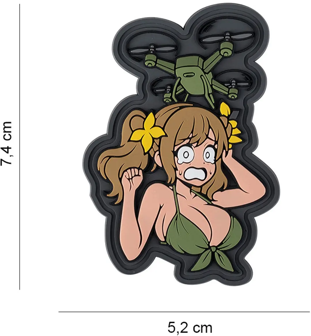 Embleem 3D PVC Oops girl with Drone #8012