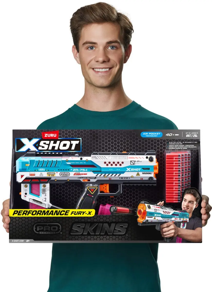 XSHOT Skins Pro Series Fury-X Blaster + 40 Darts