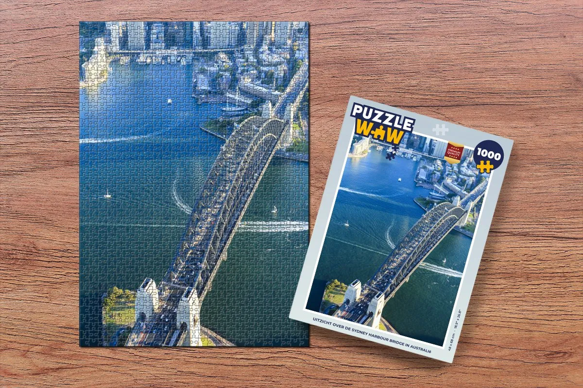 PuzzleWow Sydney Harbour Bridge Legpuzzel 1000 Stuks - Multicolor