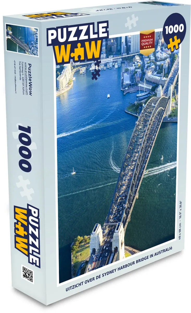 PuzzleWow Sydney Harbour Bridge Legpuzzel 1000 Stuks