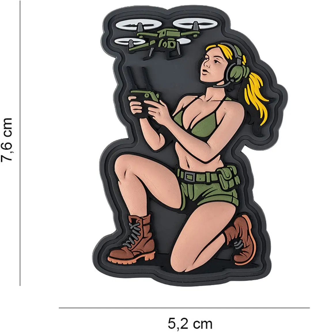 Embleem 3D PVC Blonde girl Drone Pilot #8016