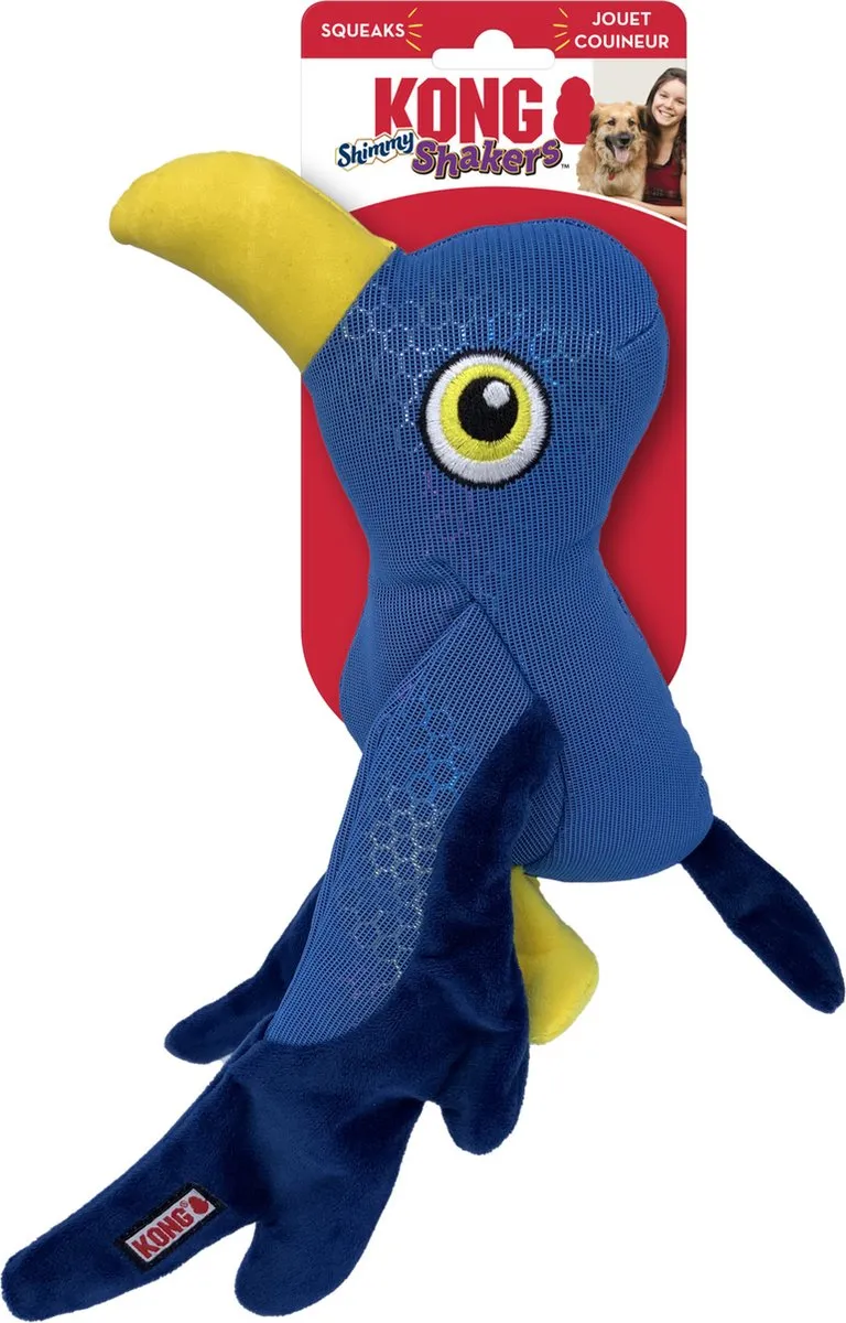 KONG Shimmy Shakers Meeuw Hondenspeeltje - Blauw/Grijs