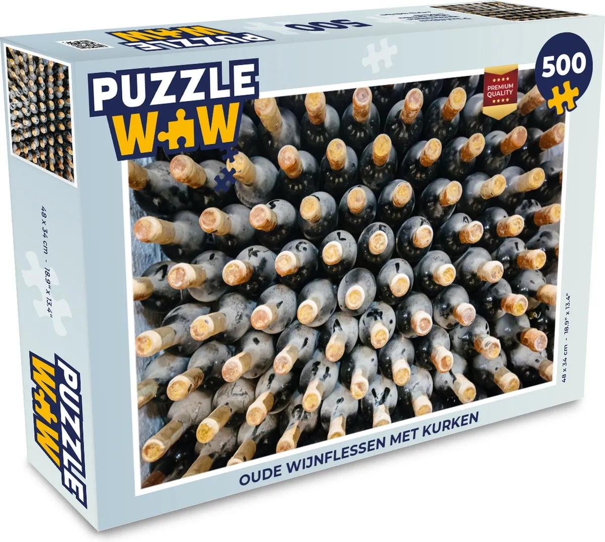 PuzzleWow Oude Wijnflessen Legpuzzel 500 Stuks