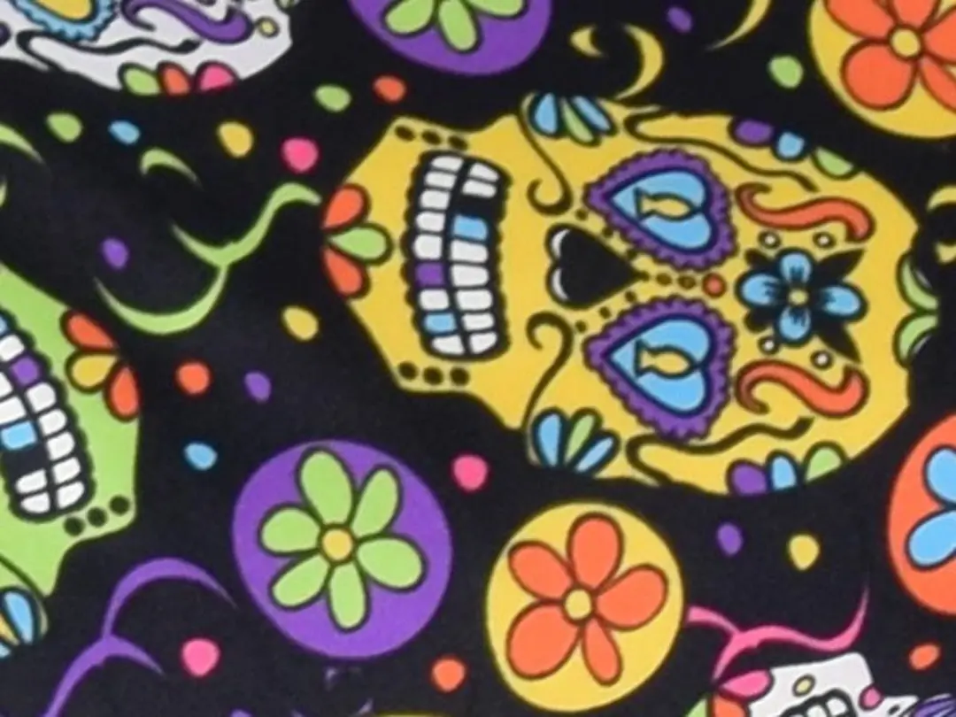 Espa Sjaal Mexican Skulls - Zwart - afbeelding 2 van 2