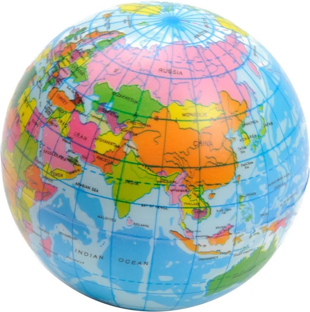 Wereldbol Globe ball soft dia. 75mm