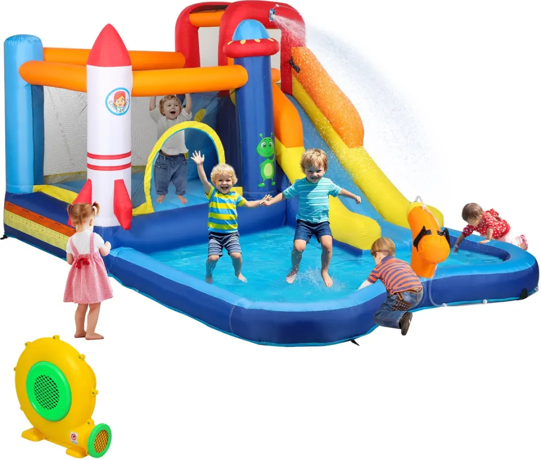 AIYAPLAY-Hüpfburg-Oxfordstoff-360L x 250B x 195H cm-Mehrfarbig