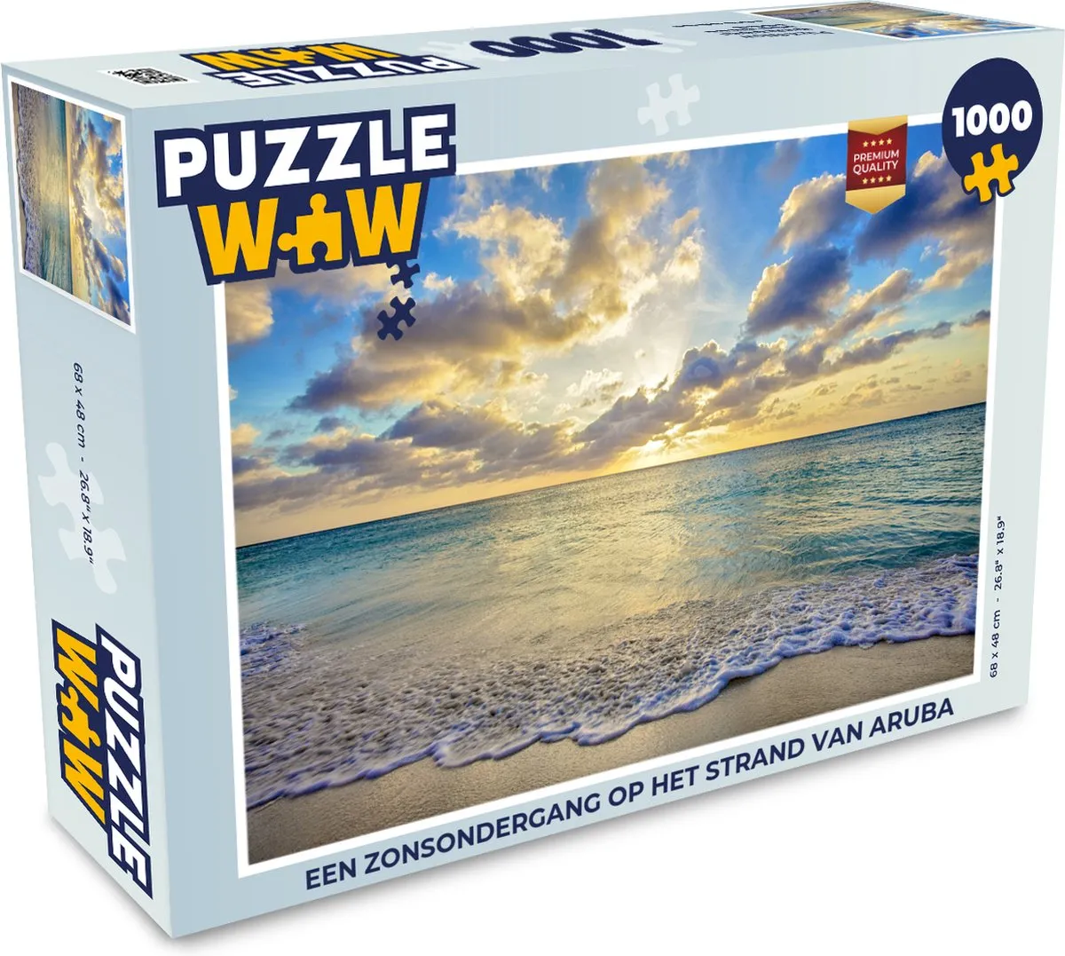PuzzleWow Legpuzzel Aruba Zonsondergang 1000 Stuks