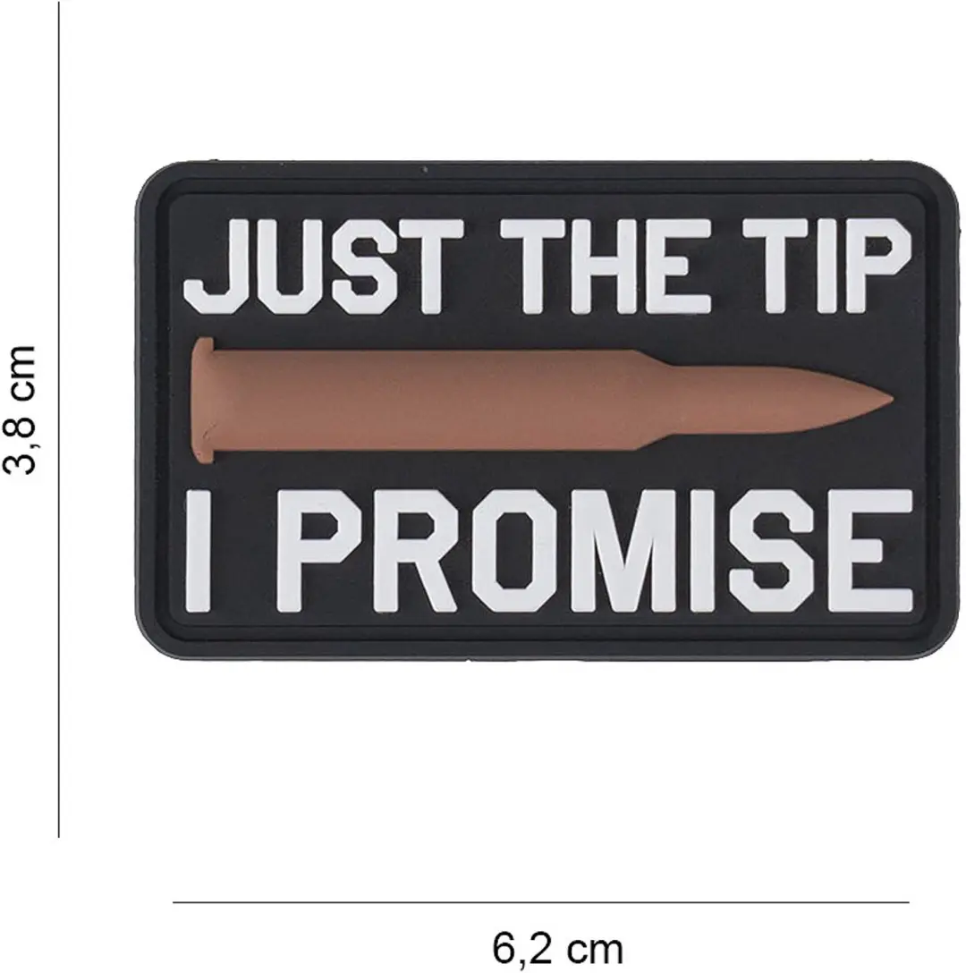 Embleem 3D PVC Just the tip I promise #6067