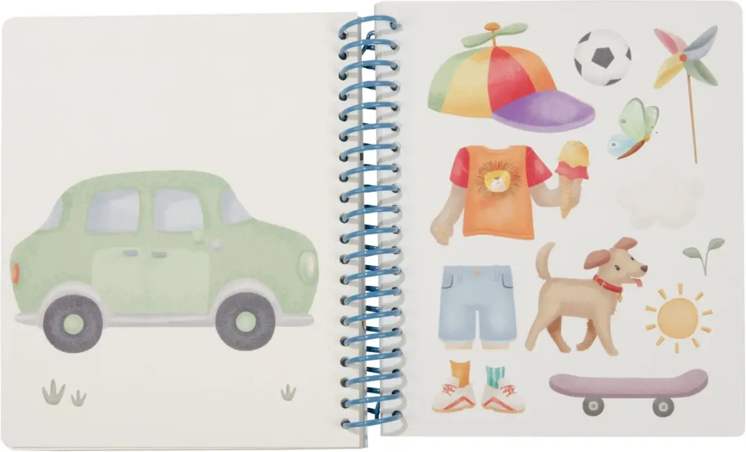 Little Dutch Aankleedboek Dress Me Up - Rosa & Friends - Stickerboek - 24 pagina's - 12 stickerpagina's - Knutselen - Speelgoed kinderen - Voor meisjes en jongens - afbeelding 2 van 6