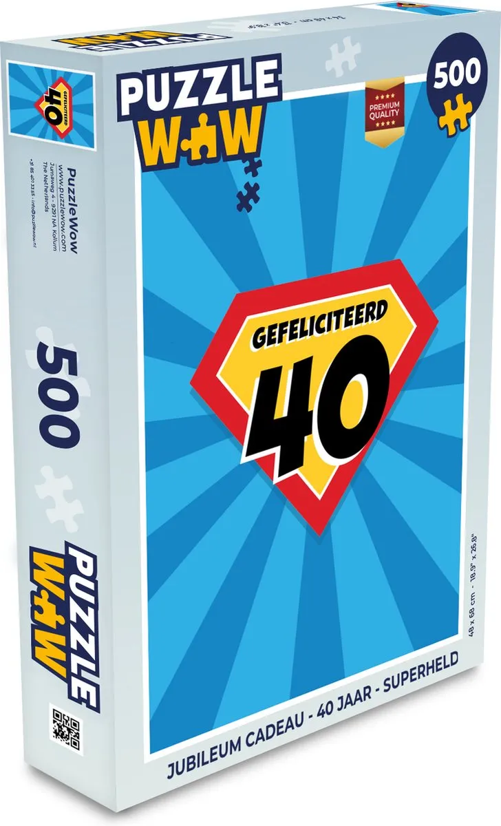 PuzzleWow Superheld Legpuzzel 500 Stuks