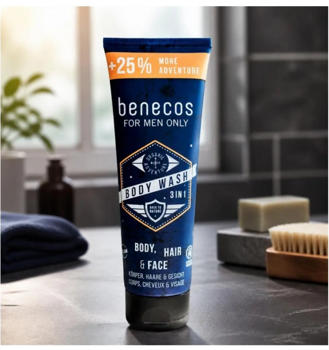Benecos For Men Body, Hair & Face Wash - 250ml - afbeelding 2 van 6
