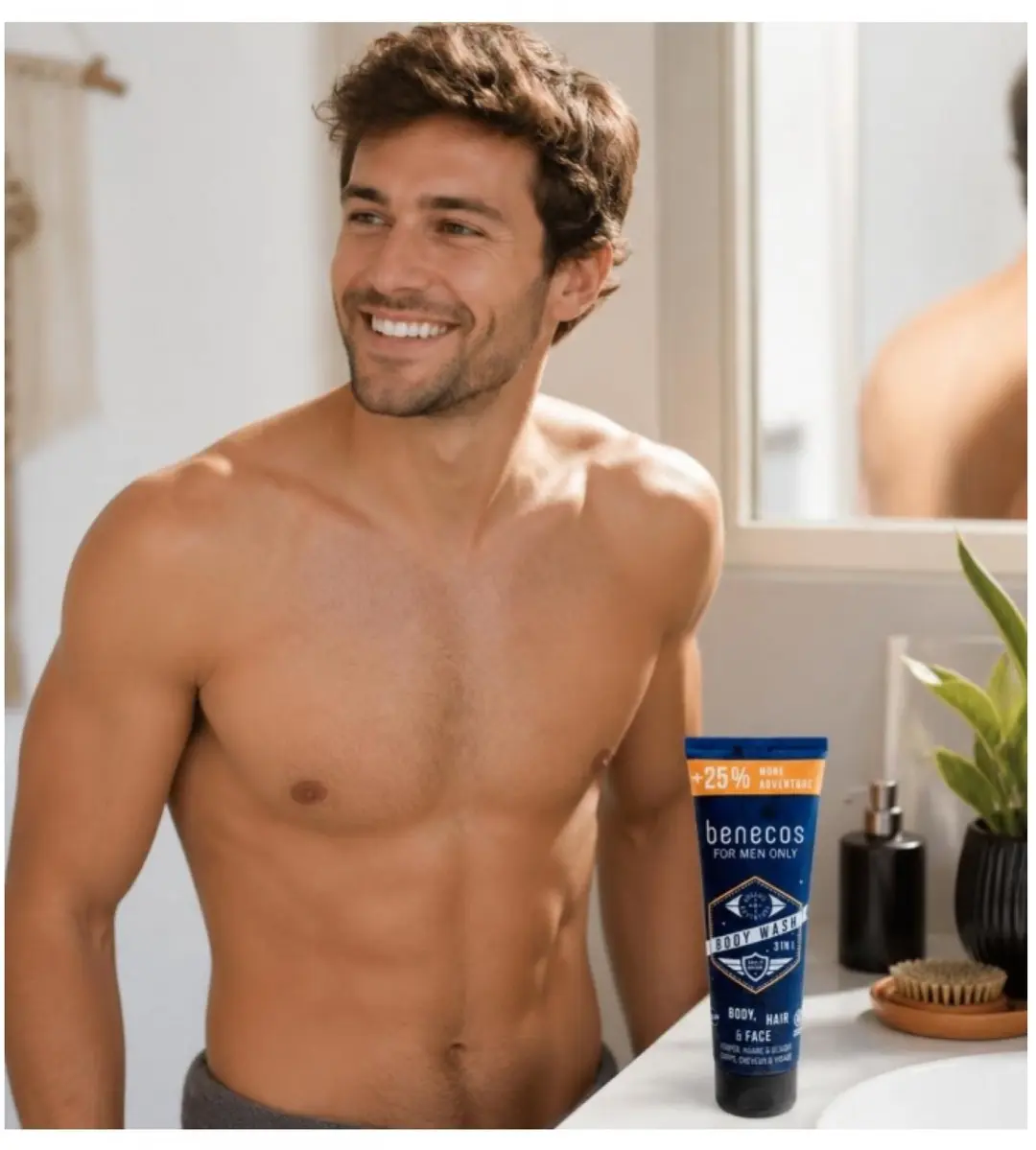 Benecos For Men Body, Hair & Face Wash - 250ml - afbeelding 5 van 6