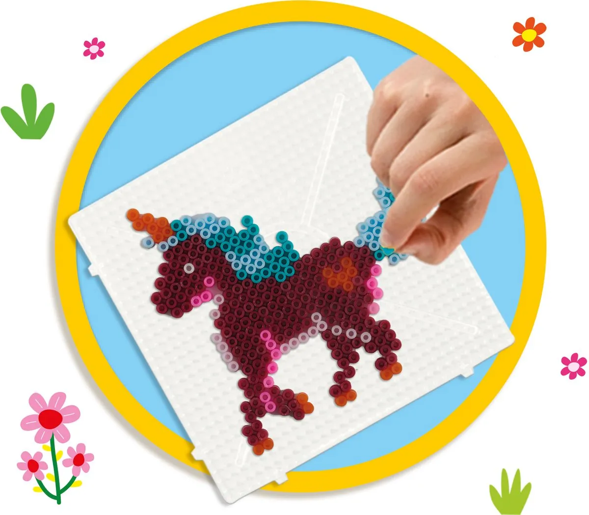 SES Creative Beedz Unicorn Wereld Strijkkralen - 4000 Stuks - 10 Kleuren