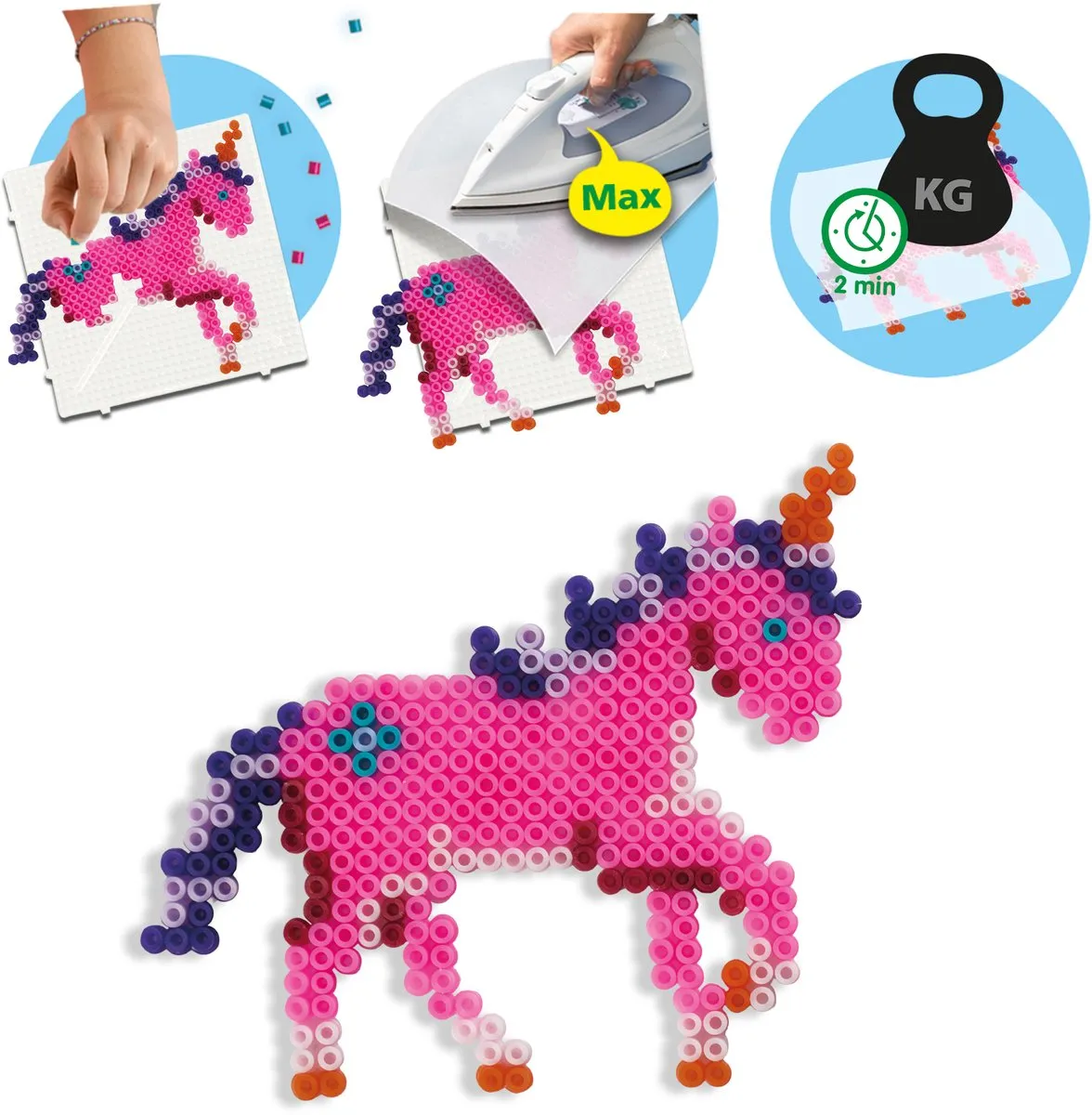 SES Creative Beedz Unicorn Wereld Strijkkralen - 4000 Stuks - 10 Kleuren