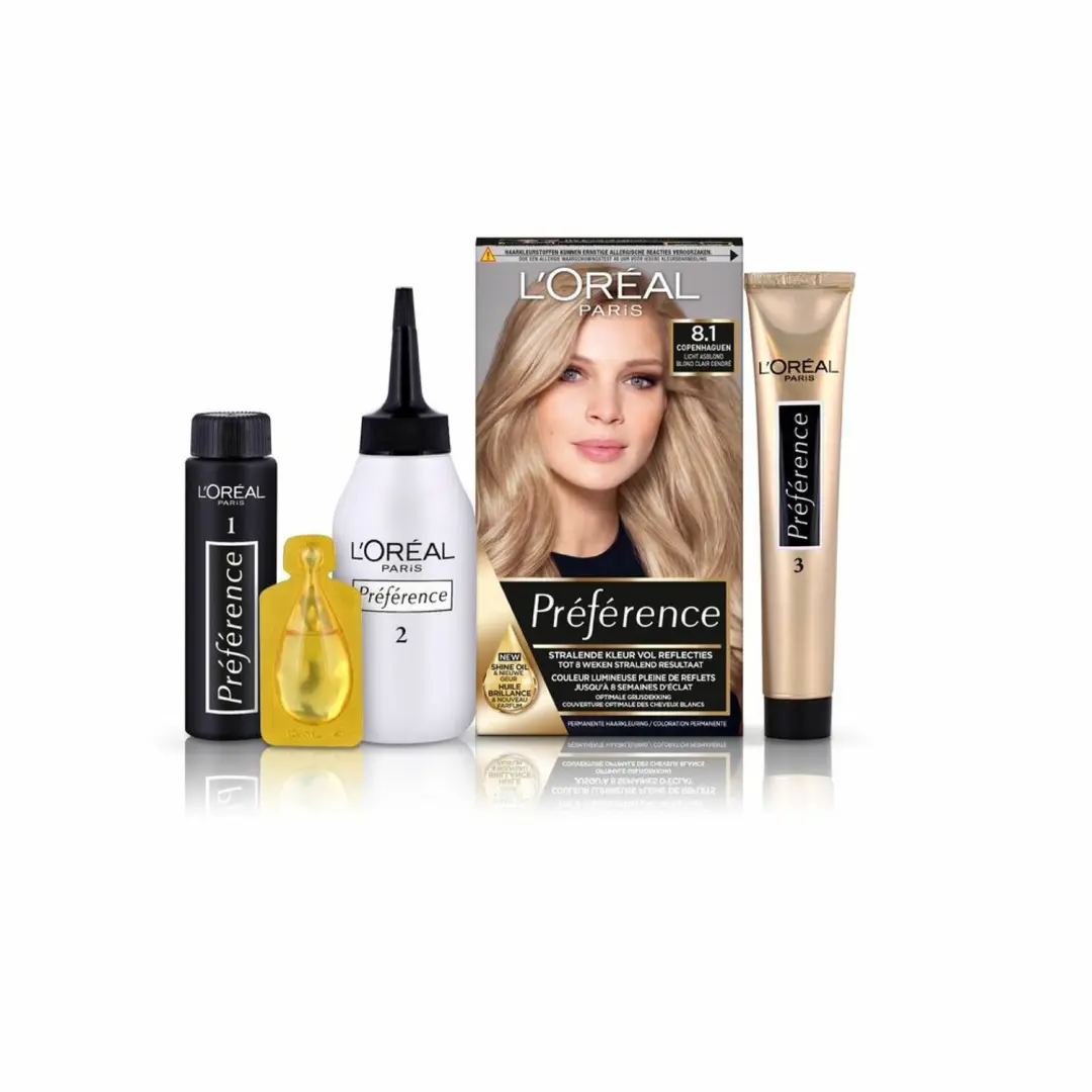 L'Oréal Paris Préférence Cool Blondes 8.1 Licht Asblond - 2x - afbeelding 4 van 5