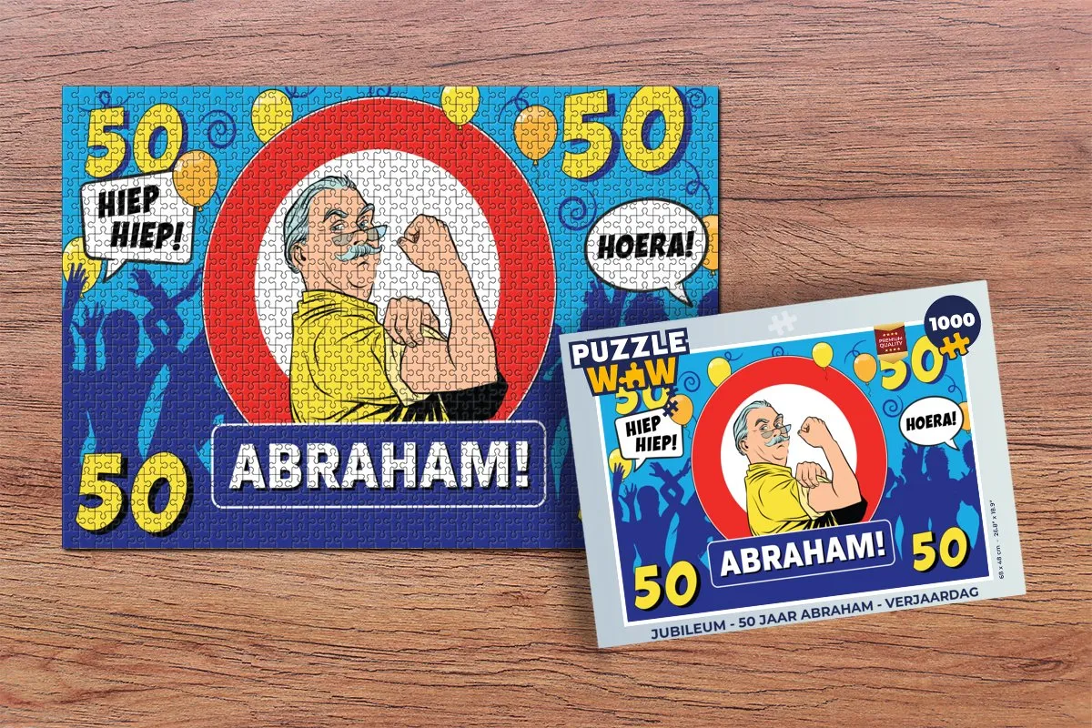 PuzzleWow Abraham Jubileum Legpuzzel 1000 Stuks - Multicolor