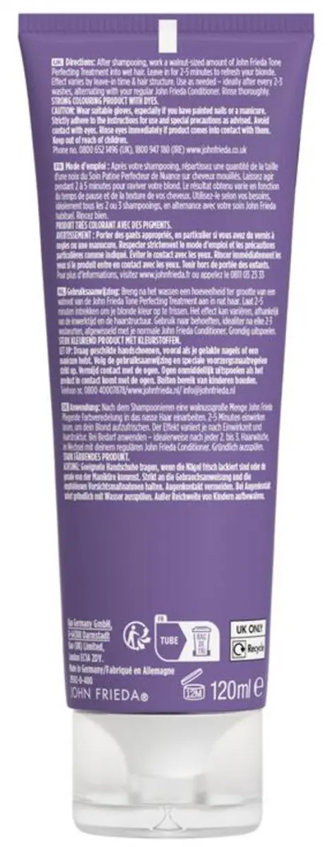 John Frieda Salon Blonde Tone Perfecting Treatment 6x120ml - afbeelding 6 van 6