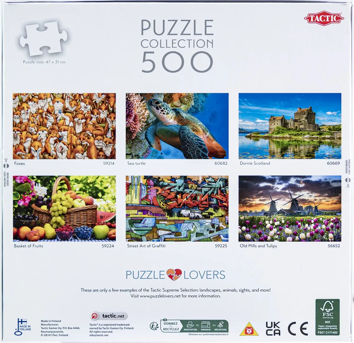 Tactic Elephants Puzzel 500 Stuks - Olifanten in Afrikaanse Savanne