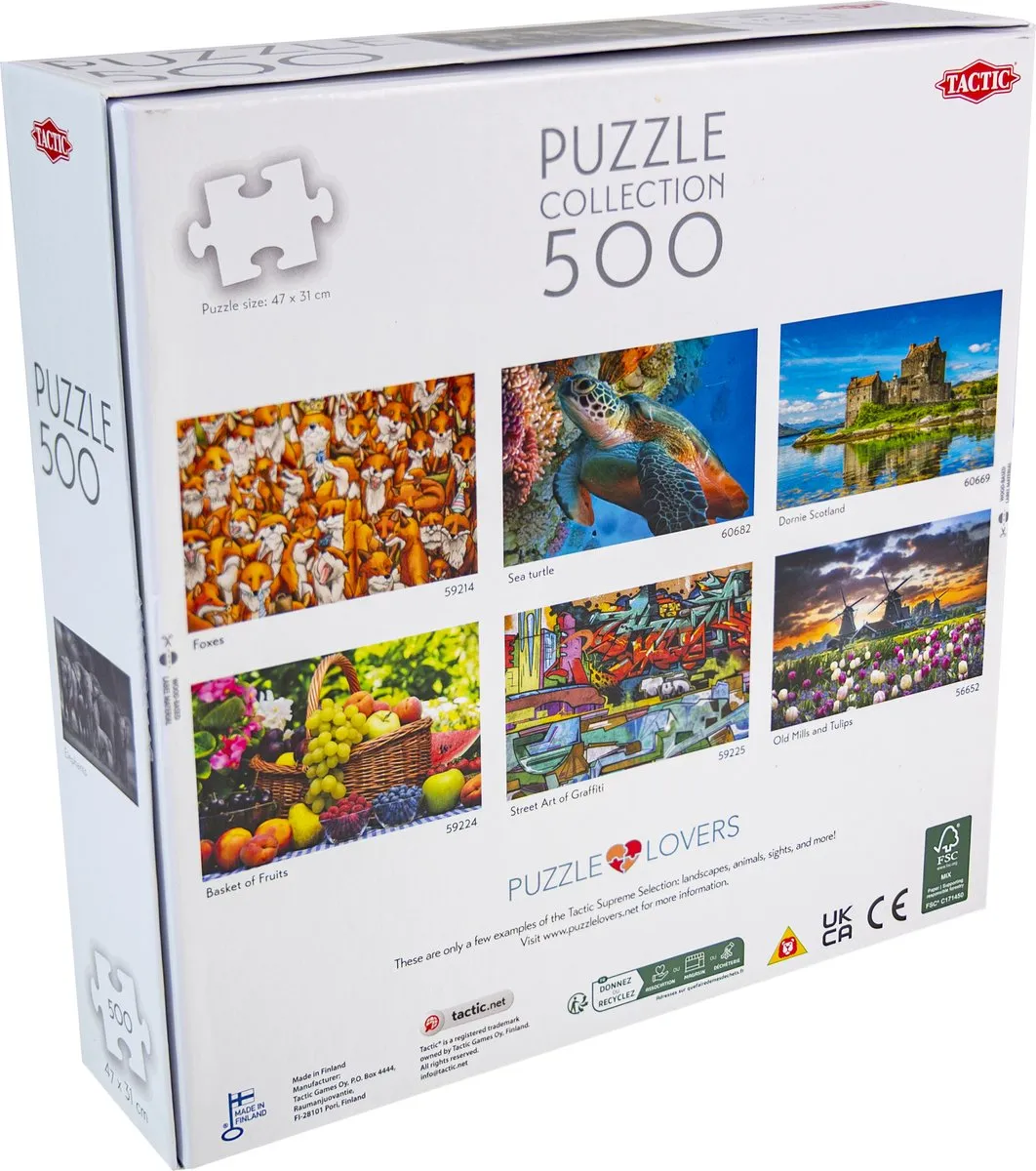Tactic Elephants Puzzel 500 Stuks - Olifanten in Afrikaanse Savanne