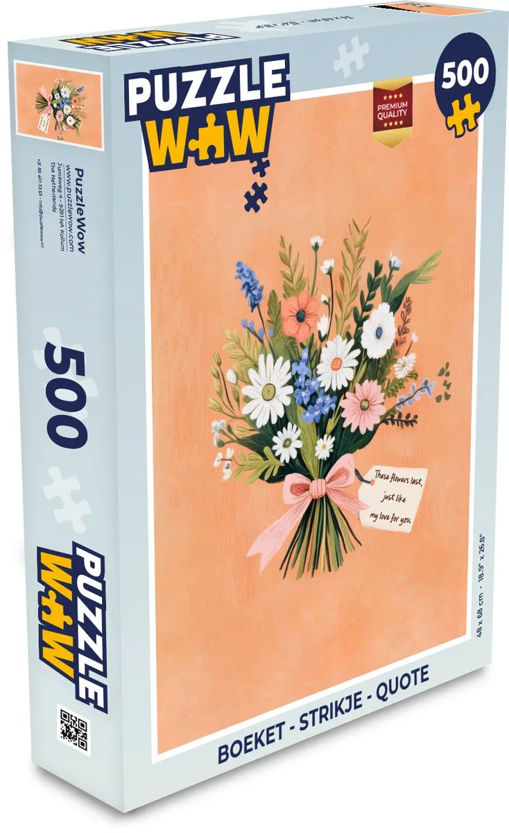 PuzzleWow Boeket Legpuzzel 500 Stuks