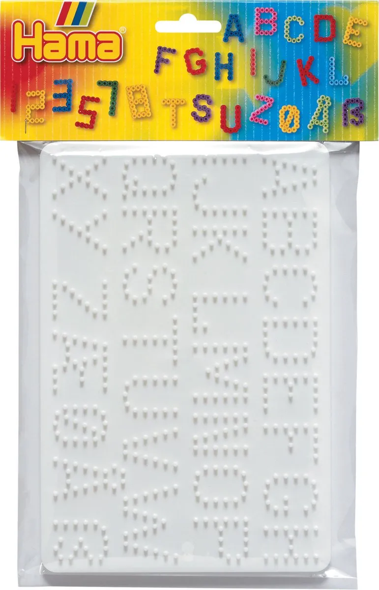Hama Grondplaten Cijfers en Letters - Wit