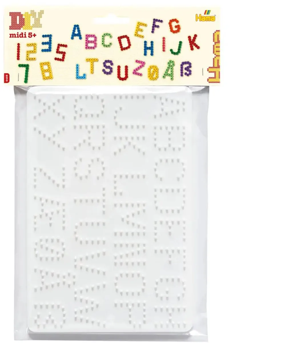 Hama Grondplaten Cijfers en Letters - Wit