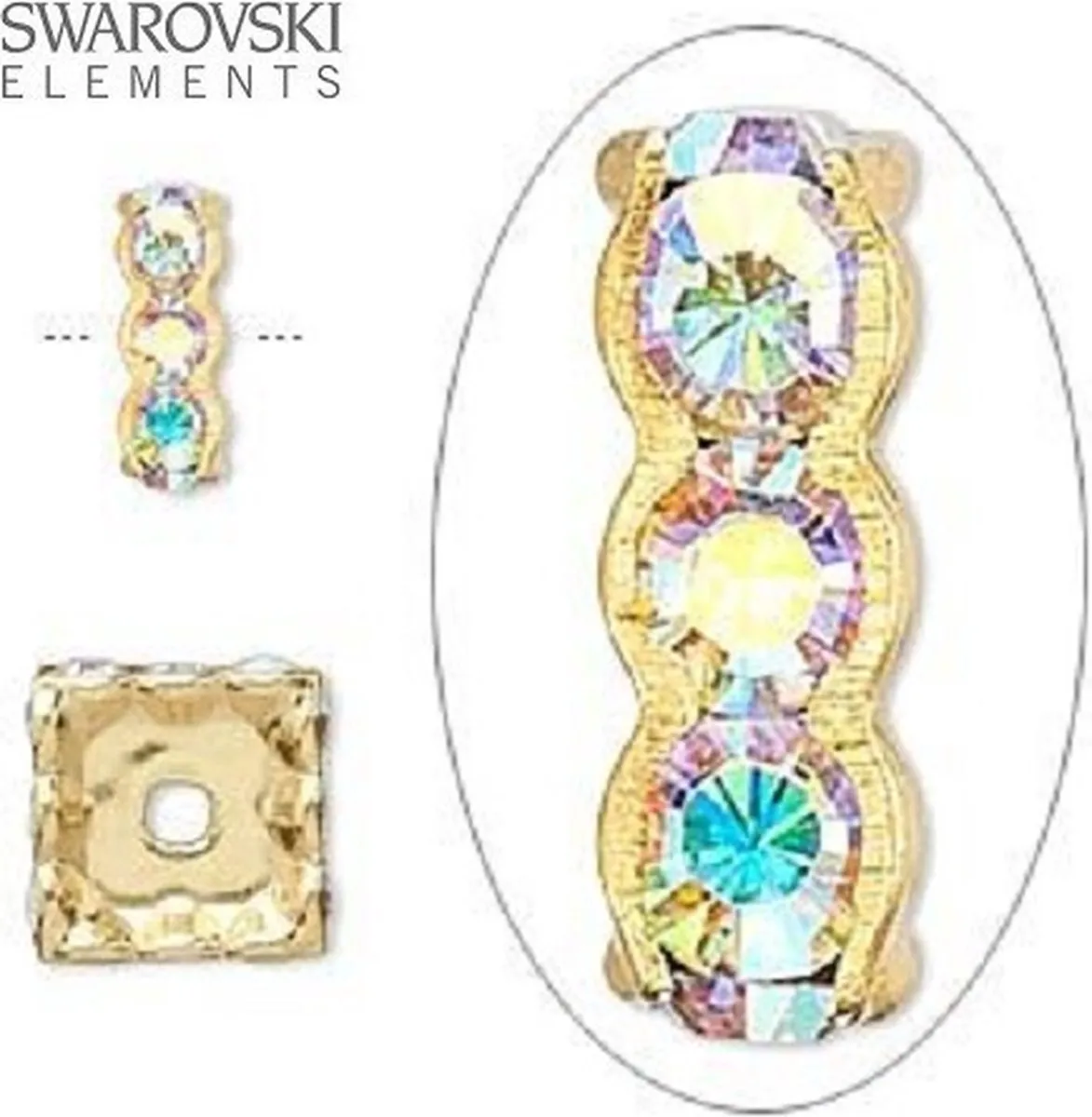 Swarovski Elements Strass Squaredelle Kralen 6x6mm