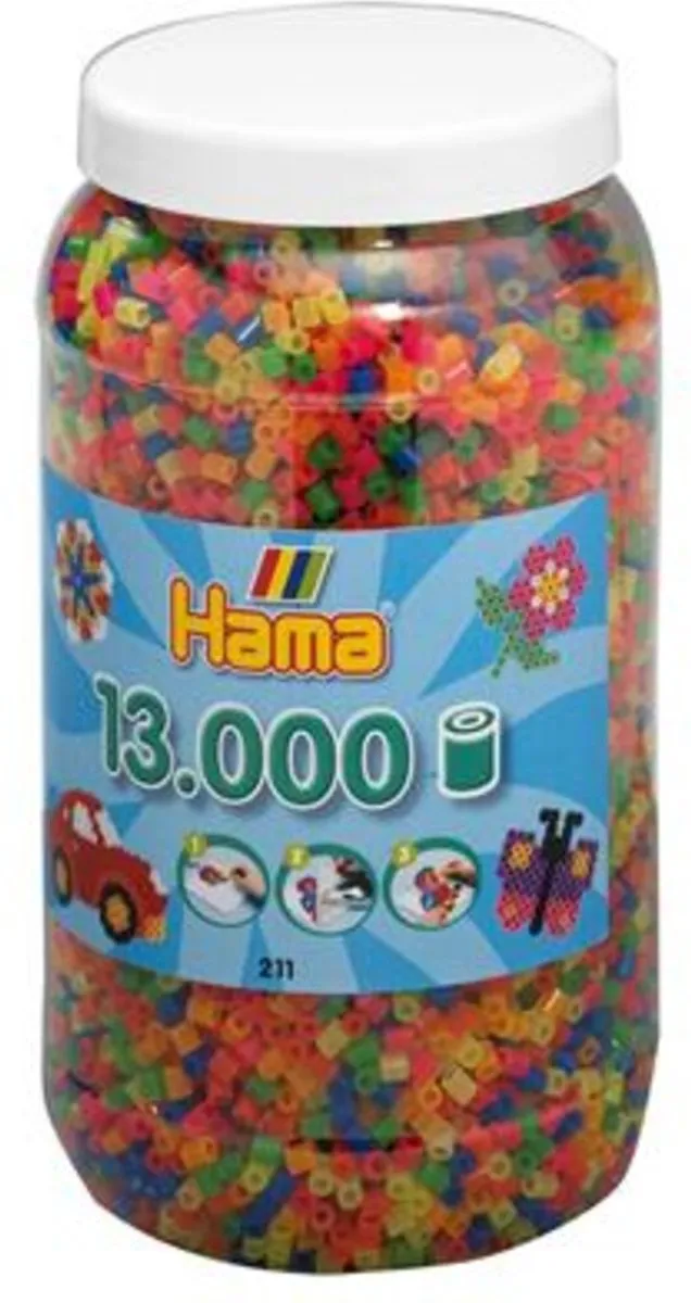 Hama Strijkkralen Ton 13.000 Stuks Neon