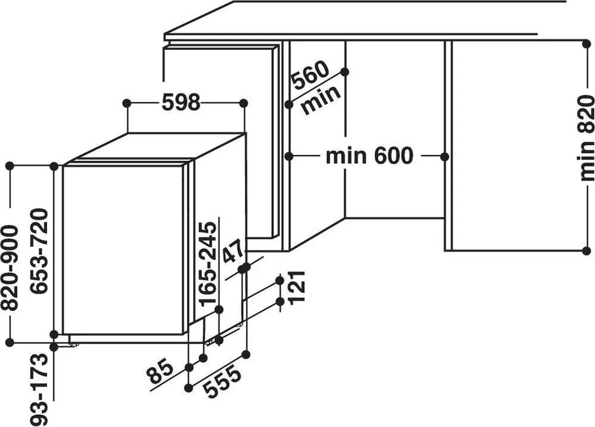 Whirlpool WCIC 3C26 PE Inbouw Vaatwasser 14 Covers - afbeelding 2 van 6