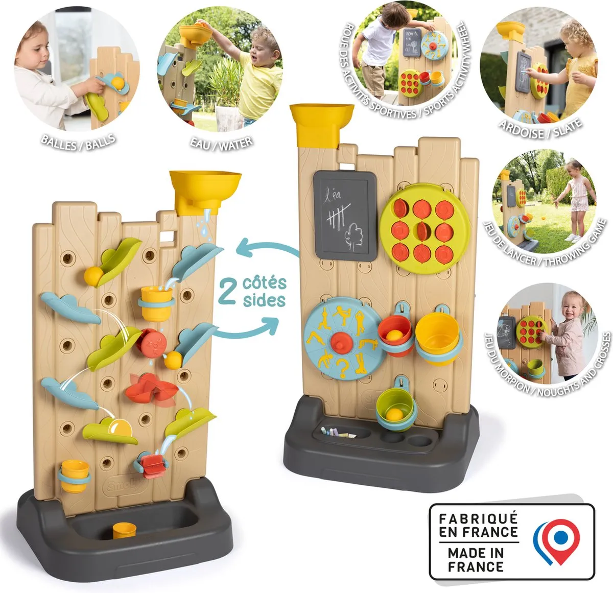 Smoby Activiteitenwand Waterspel Werpspel - 7600840300 - Multicolor - afbeelding 3 van 6