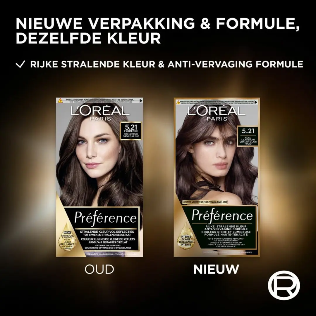 L'Oréal Préférence Permanente 5.21 Koel Lichtbruin - 2x - afbeelding 4 van 5