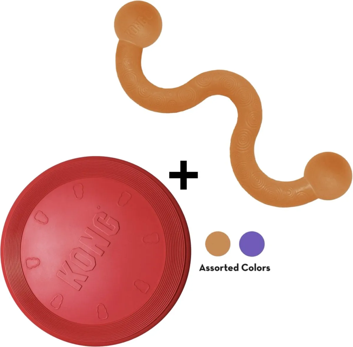 KONG Flyer Frisbee & Ogee TPR Foam Stick - Drijvend - Assorti