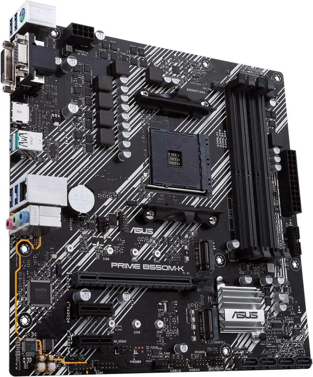 ASUS PRIME B550M-K Moederbord - AM4 - Micro ATX - afbeelding 4 van 6