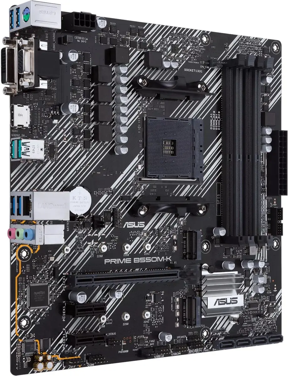 ASUS PRIME B550M-K Moederbord - AM4 - Micro ATX - afbeelding 6 van 6