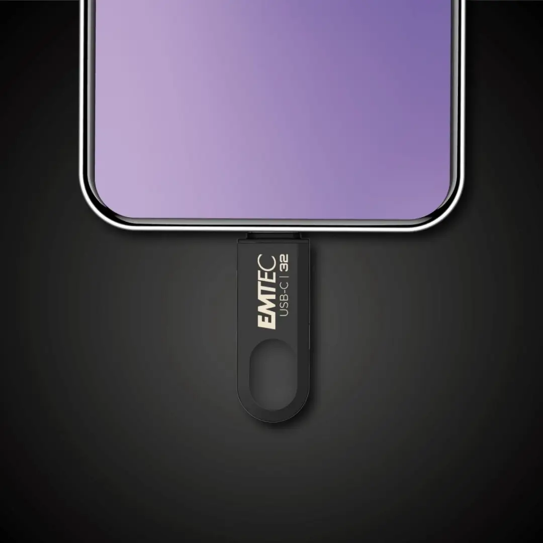Emtec C280 USB-C Stick 32GB ECMMD32GC283 - Zwart - afbeelding 2 van 6