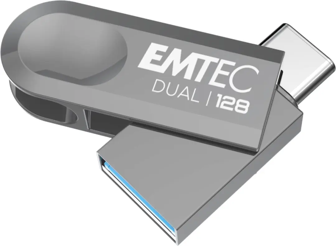 Emtec D280 Dual USB Flash Drive 128GB ECMMD128GD283