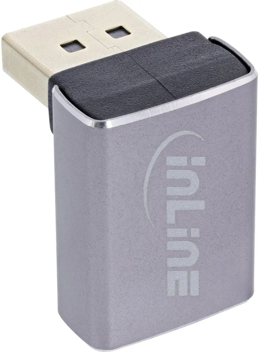 InLine 17291G DisplayPort 1.4 Adapter 90° 8K - Grijs/Zwart - afbeelding 2 van 6