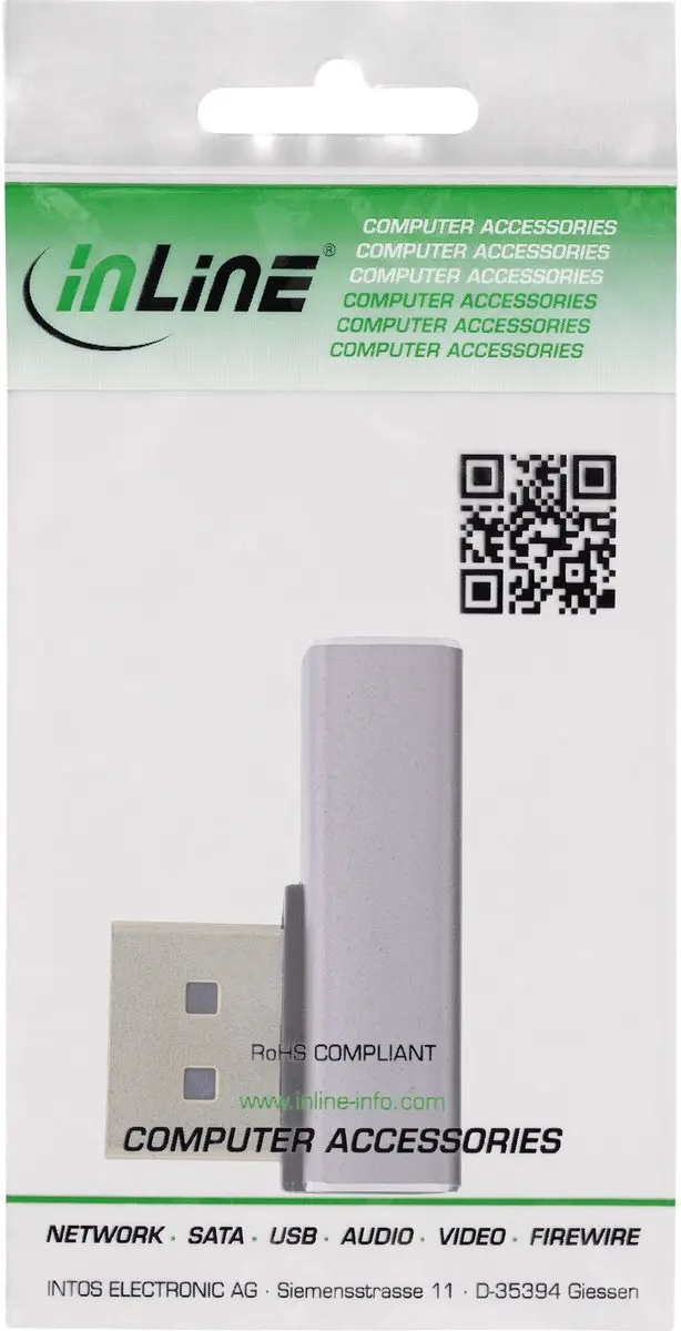 InLine 17291H DisplayPort 1.4 Hoekadapter 90° - Zwart/Grijs - afbeelding 2 van 6